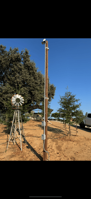 installed a pressure treated post for a light & plug